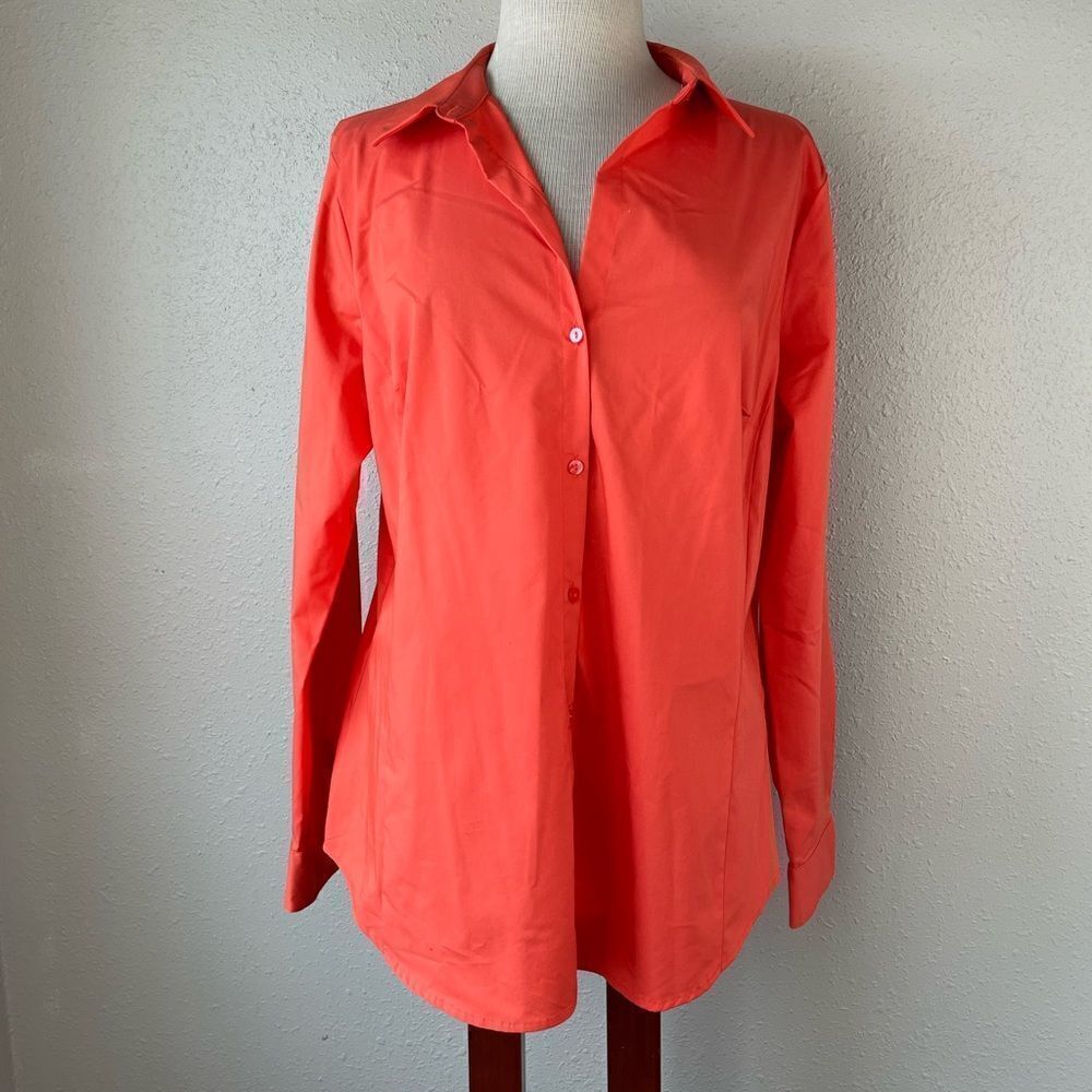 NWOT Worthington Orange Button Down Shirt Size 16